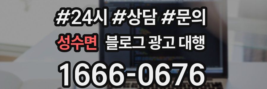 성수면 블로그 광고 대행