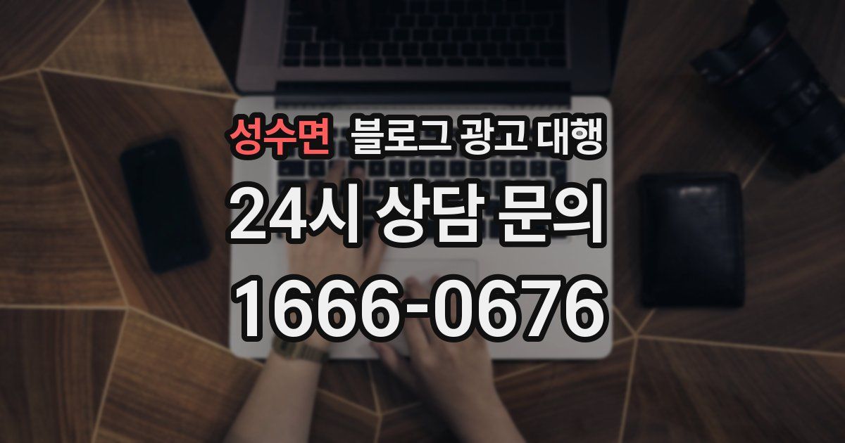 성수면 블로그 광고 대행
