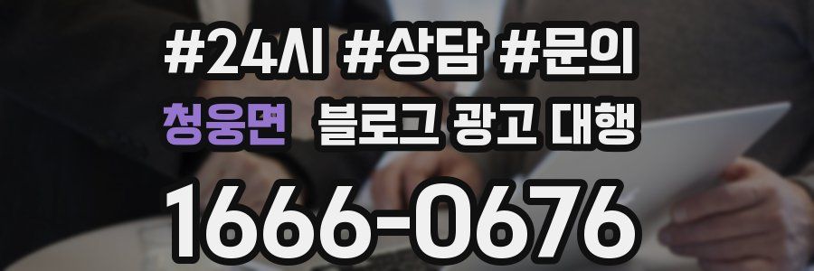 청웅면 블로그 광고 대행
