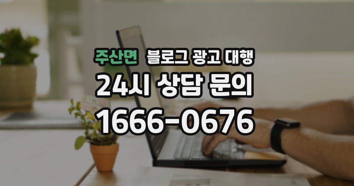 주산면 블로그 광고 대행