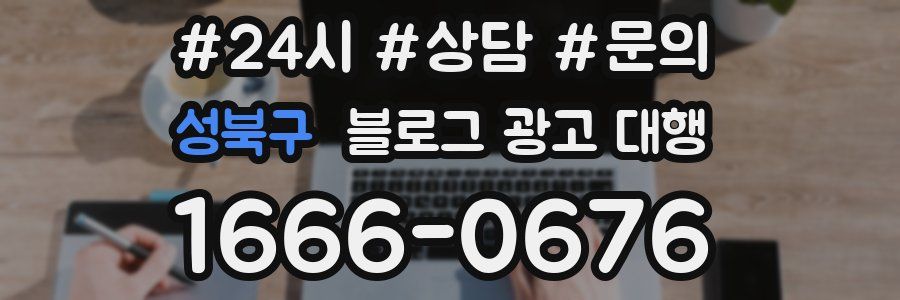 성북구 블로그 광고 대행