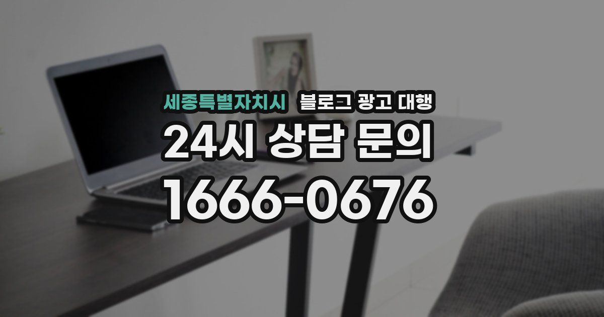 세종특별자치시 블로그 광고 대행