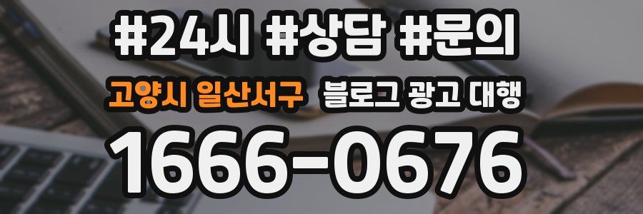 고양시 일산서구 블로그 광고 대행