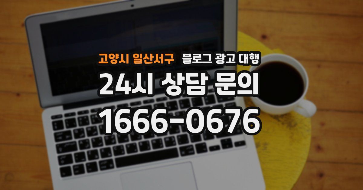 고양시 일산서구 블로그 광고 대행