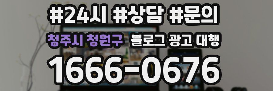 청주시 청원구 블로그 광고 대행