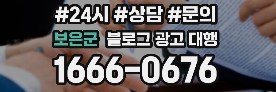 보은군 블로그 광고 대행