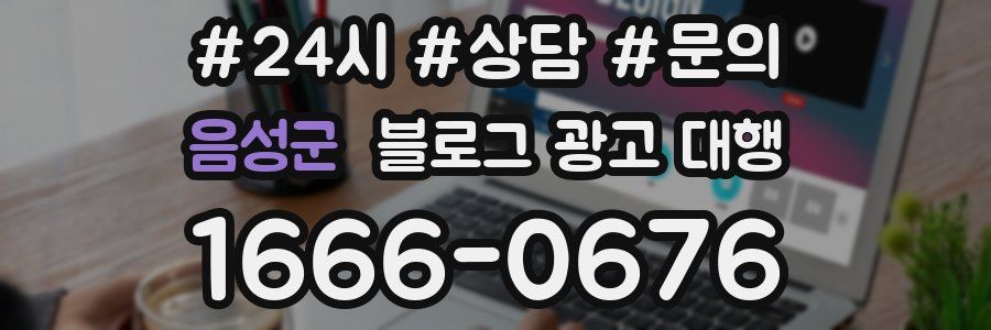 음성군 블로그 광고 대행