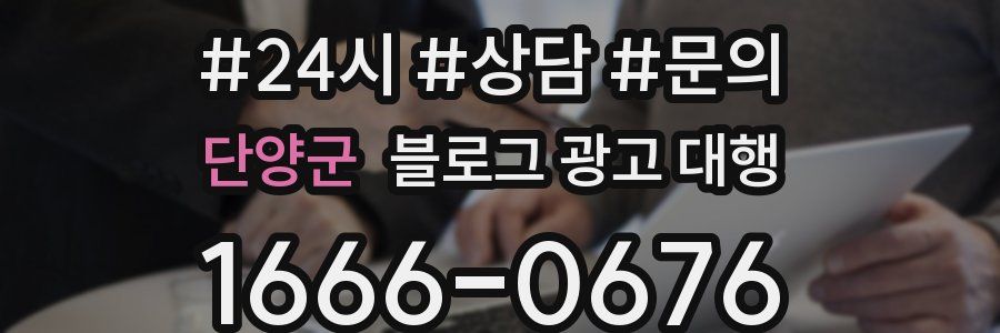 단양군 블로그 광고 대행