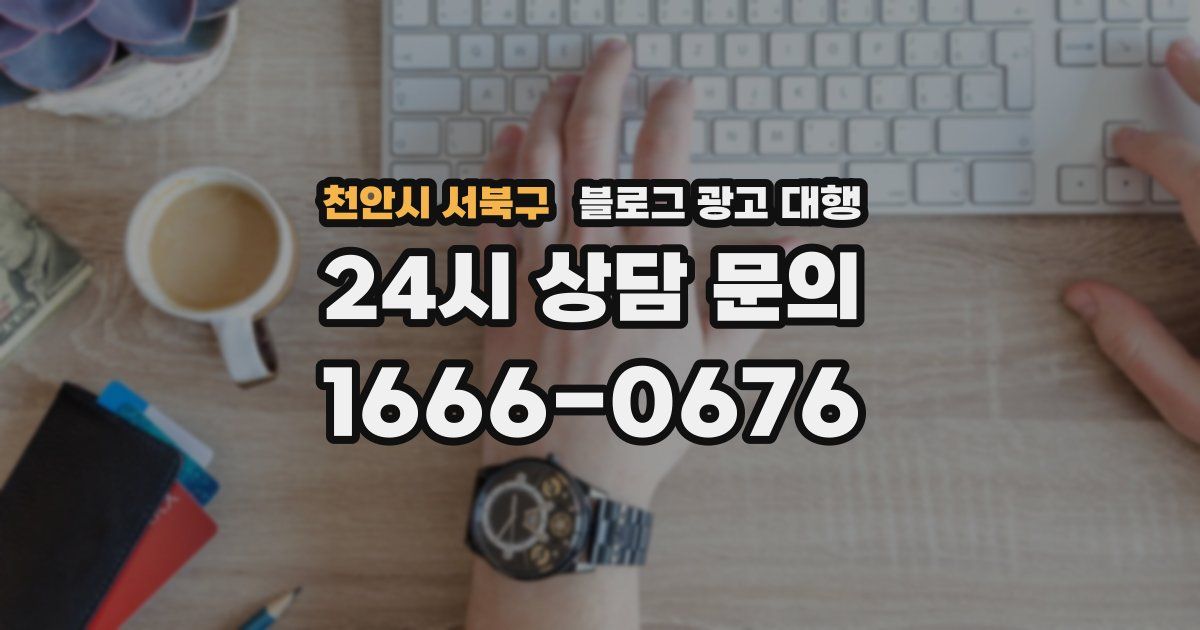 천안시 서북구 블로그 광고 대행