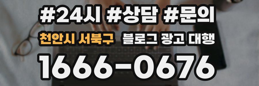 천안시 서북구 블로그 광고 대행