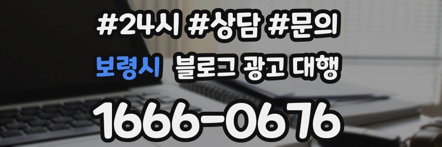 보령시 블로그 광고 대행