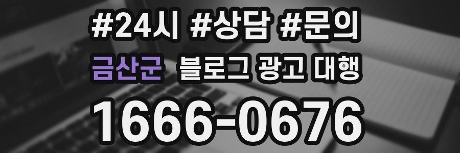 금산군 블로그 광고 대행