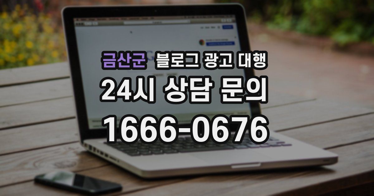 금산군 블로그 광고 대행