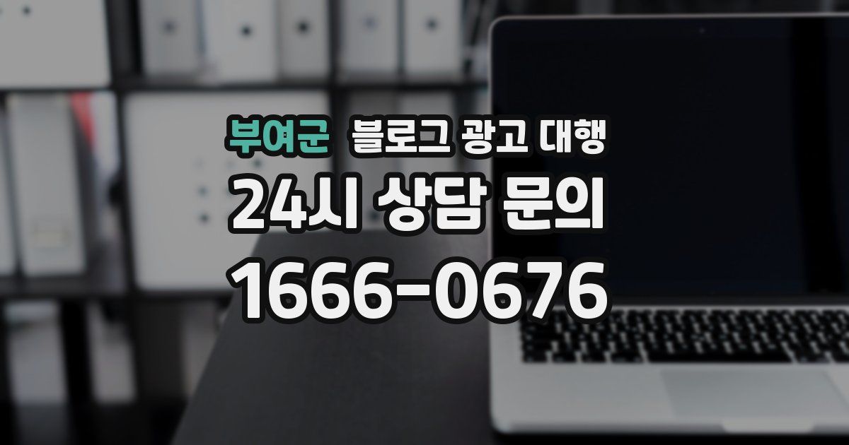 부여군 블로그 광고 대행