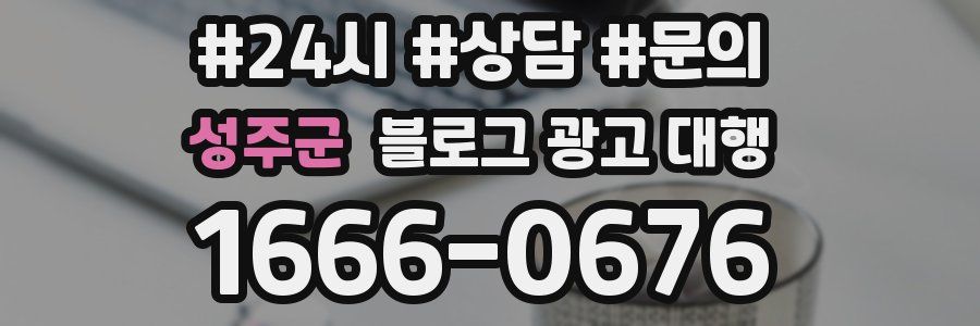 성주군 블로그 광고 대행