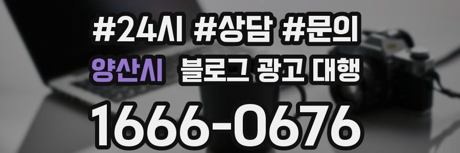 양산시 블로그 광고 대행