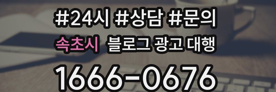 속초시 블로그 광고 대행