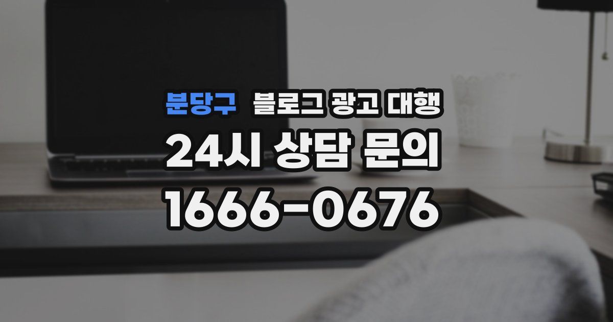분당구 블로그 광고 대행