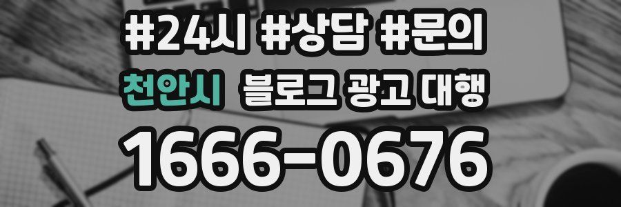 천안시 블로그 광고 대행