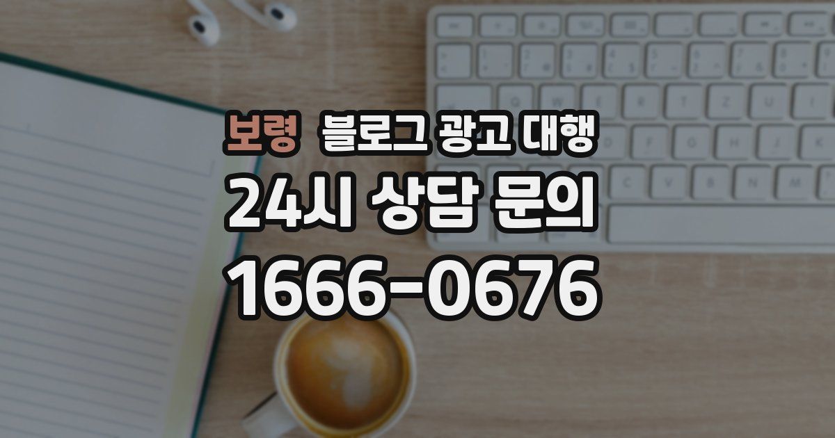 보령 블로그 광고 대행