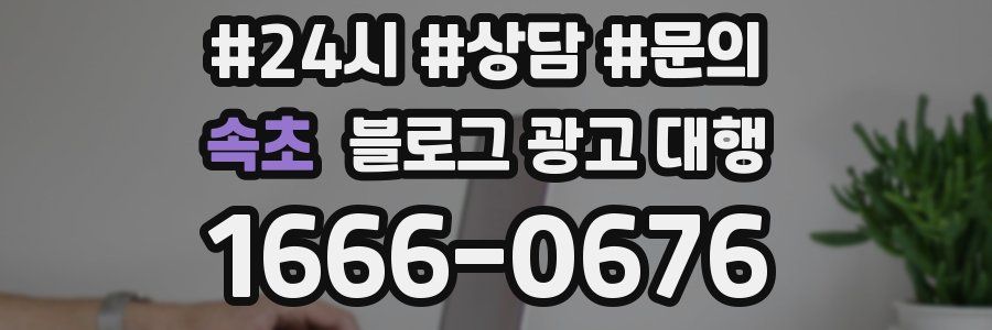 속초 블로그 광고 대행