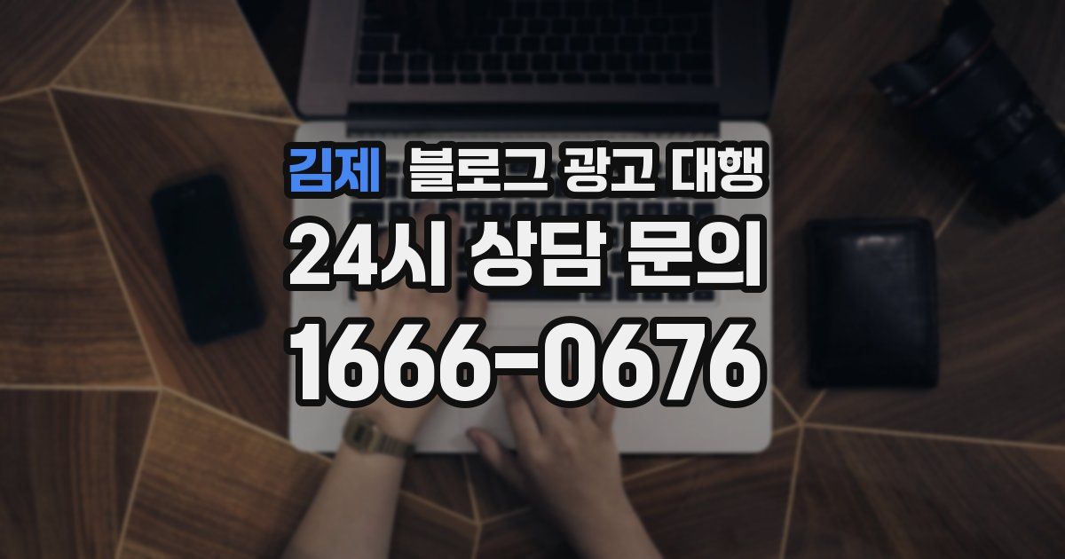 김제 블로그 광고 대행