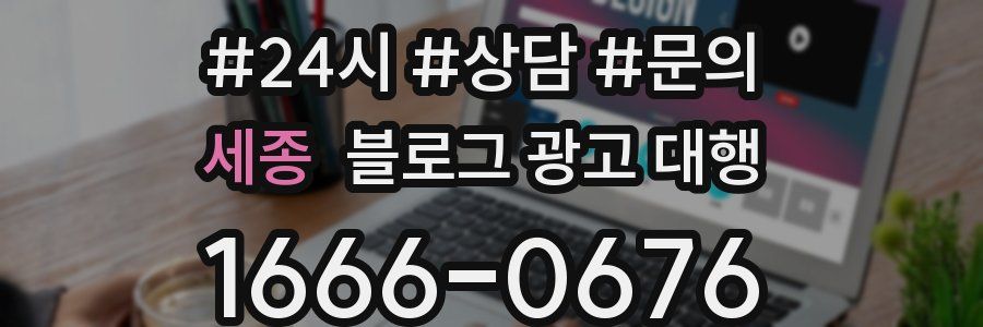 세종 블로그 광고 대행