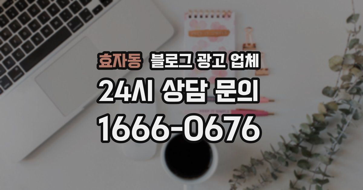 효자동 블로그 광고 업체