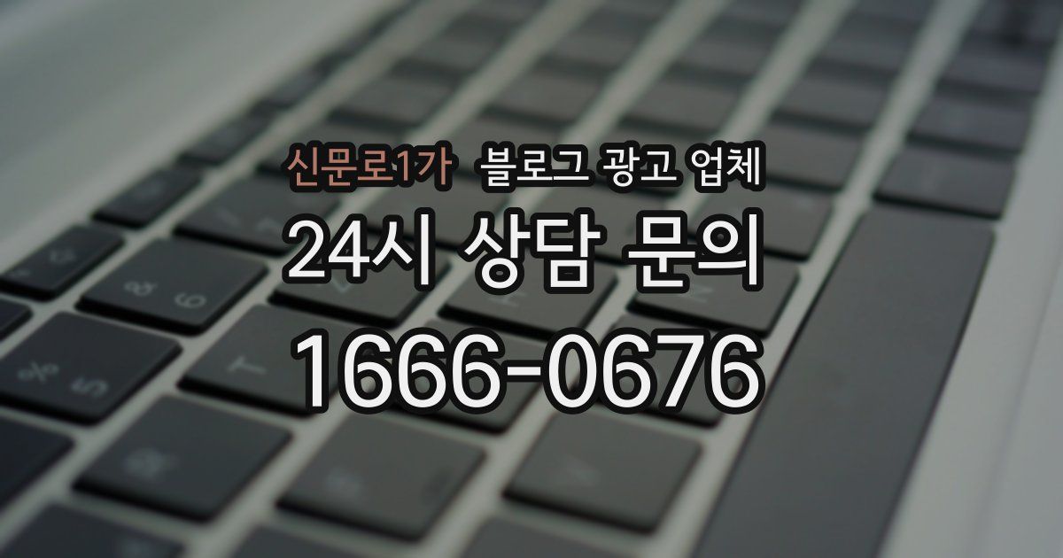 신문로1가 블로그 광고 업체