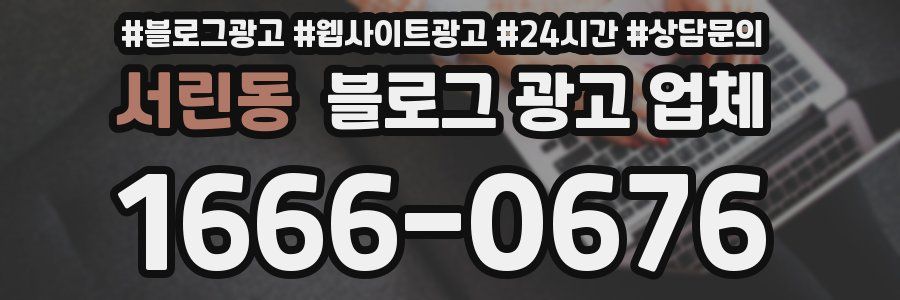 서린동 블로그 광고 업체