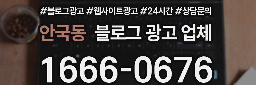 안국동 블로그 광고 업체