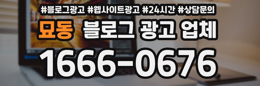 묘동 블로그 광고 업체