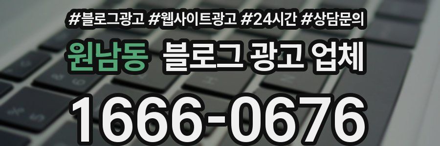 원남동 블로그 광고 업체