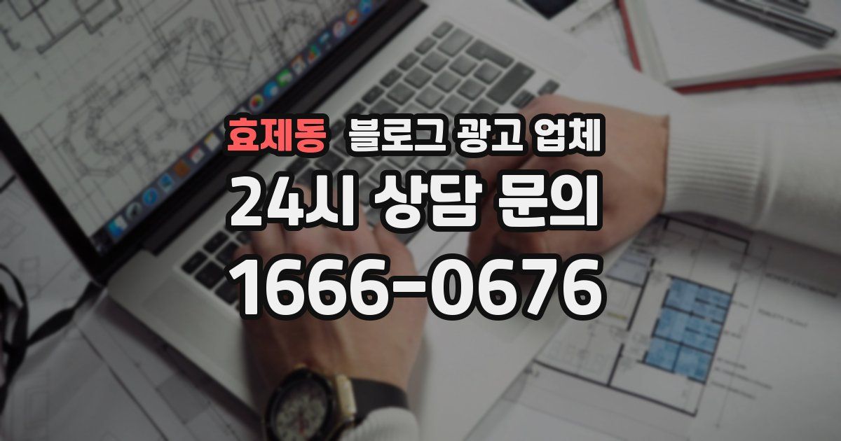 효제동 블로그 광고 업체