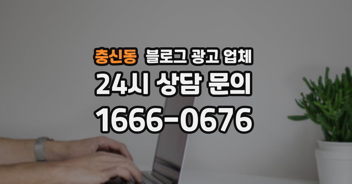 충신동 블로그 광고 업체