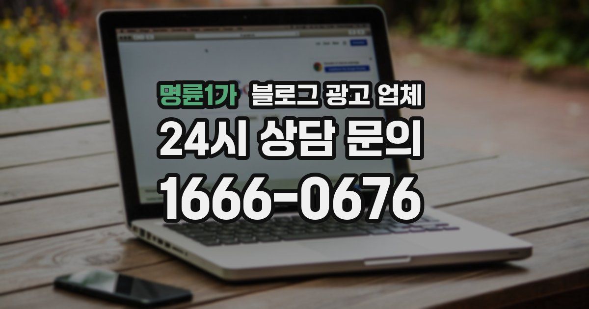 명륜1가 블로그 광고 업체