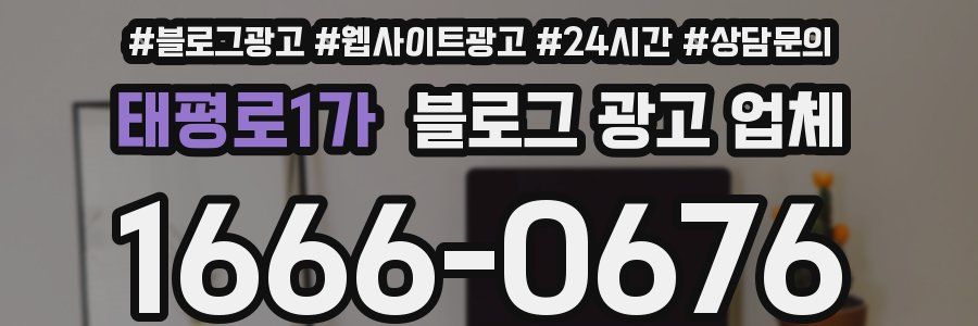 태평로1가 블로그 광고 업체