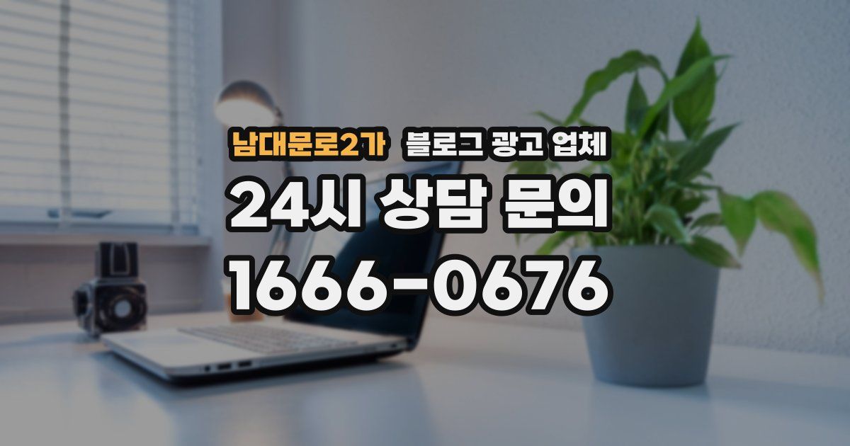 남대문로2가 블로그 광고 업체