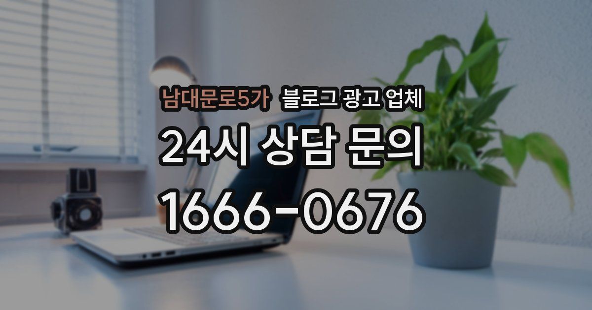 남대문로5가 블로그 광고 업체