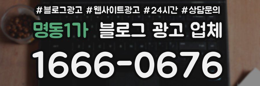 명동1가 블로그 광고 업체