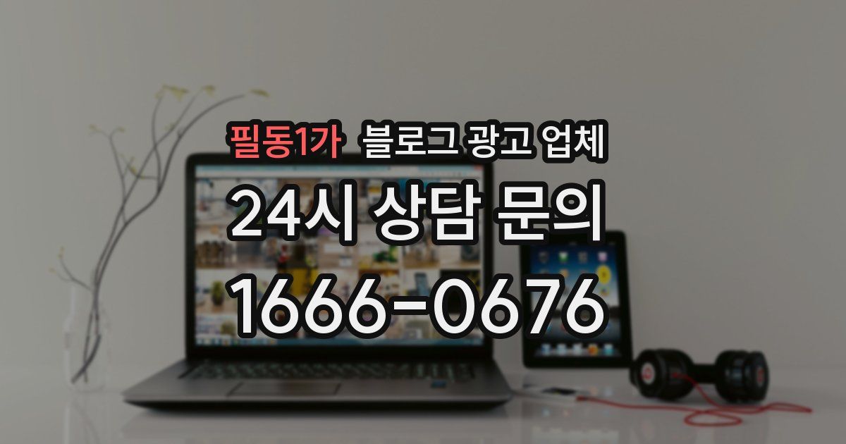 필동1가 블로그 광고 업체
