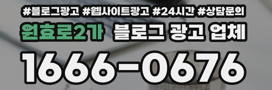 원효로2가 블로그 광고 업체