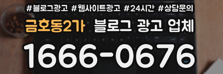 금호동2가 블로그 광고 업체