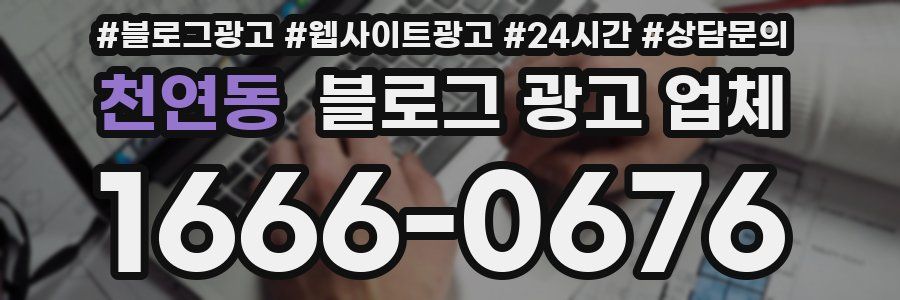 천연동 블로그 광고 업체