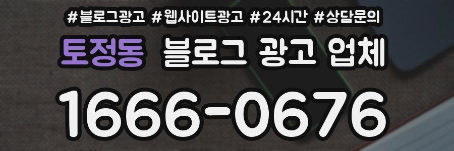 토정동 블로그 광고 업체
