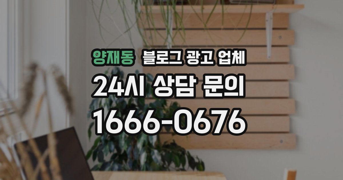 양재동 블로그 광고 업체