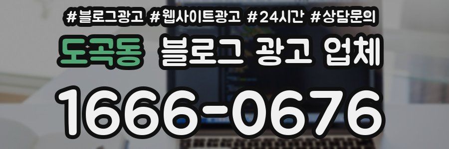 도곡동 블로그 광고 업체