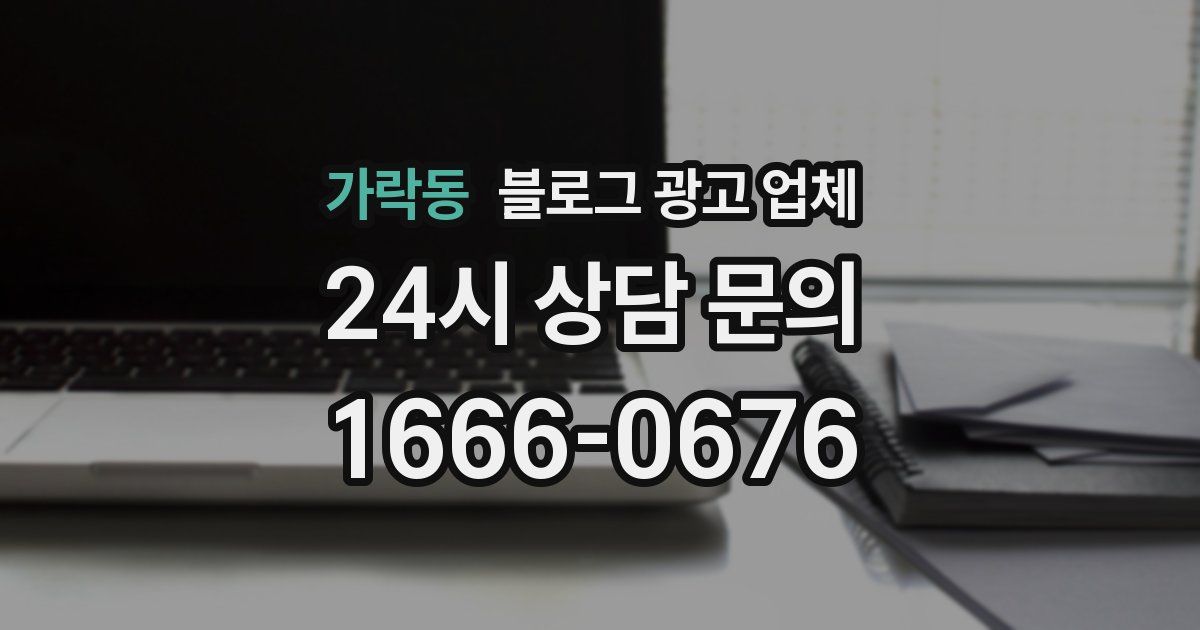 가락동 블로그 광고 업체