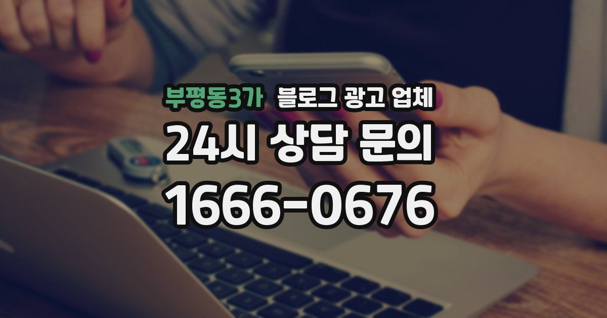 부평동3가 블로그 광고 업체
