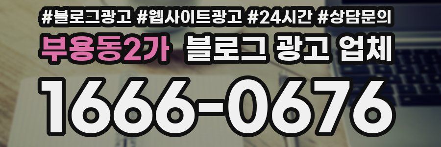 부용동2가 블로그 광고 업체